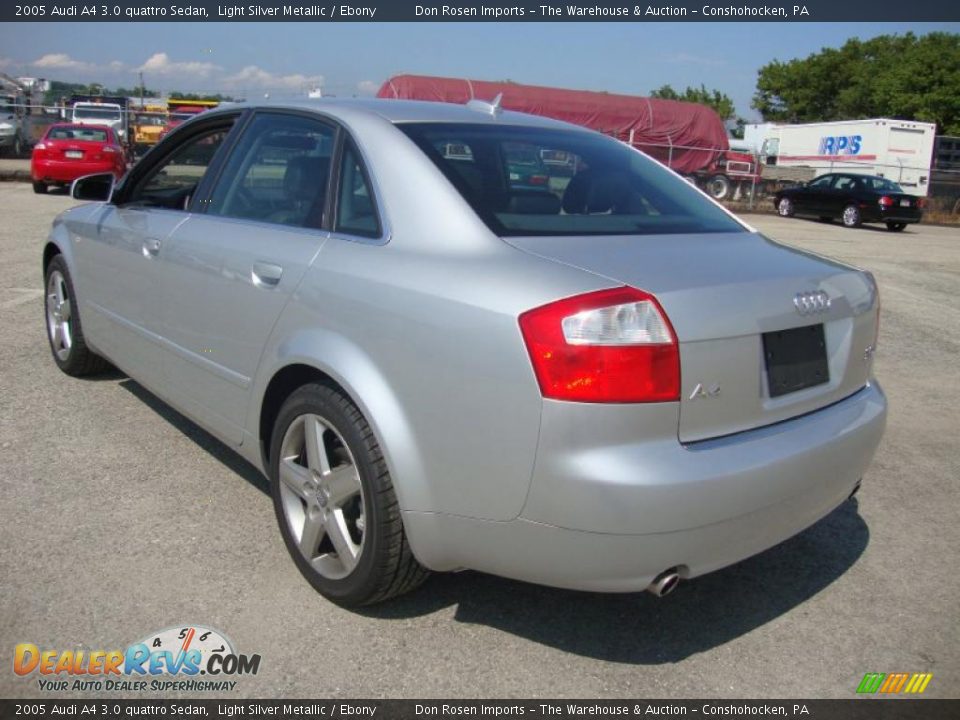 2005 Audi A4 3.0 quattro Sedan Light Silver Metallic / Ebony Photo #10