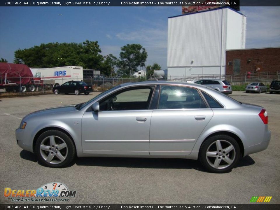 2005 Audi A4 3.0 quattro Sedan Light Silver Metallic / Ebony Photo #11