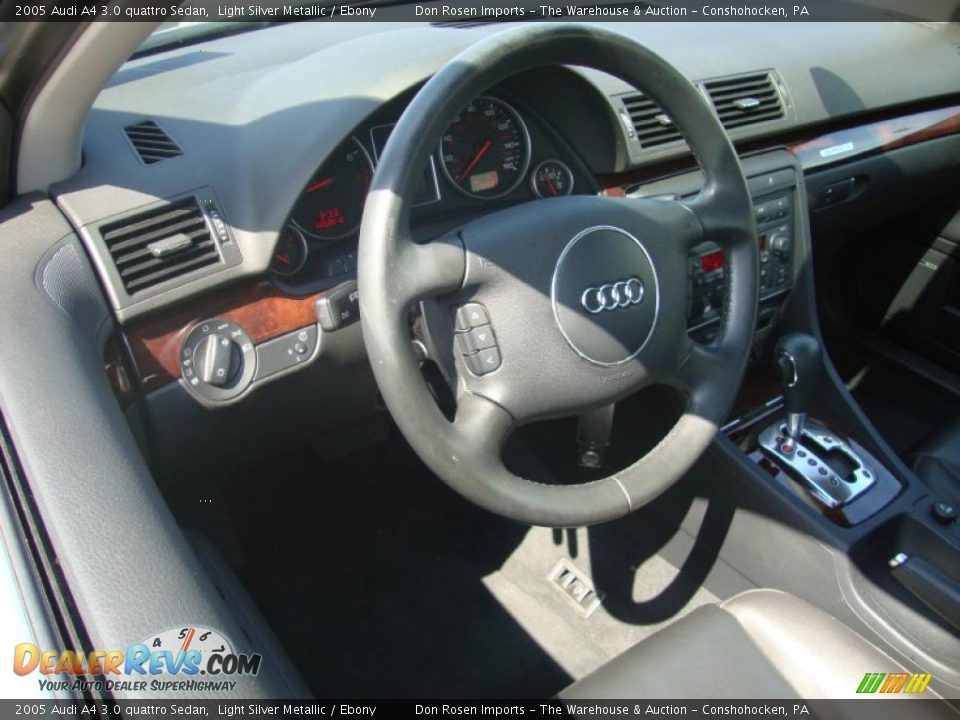 2005 Audi A4 3.0 quattro Sedan Light Silver Metallic / Ebony Photo #12