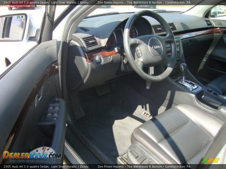 2005 Audi A4 3.0 quattro Sedan Light Silver Metallic / Ebony Photo #13