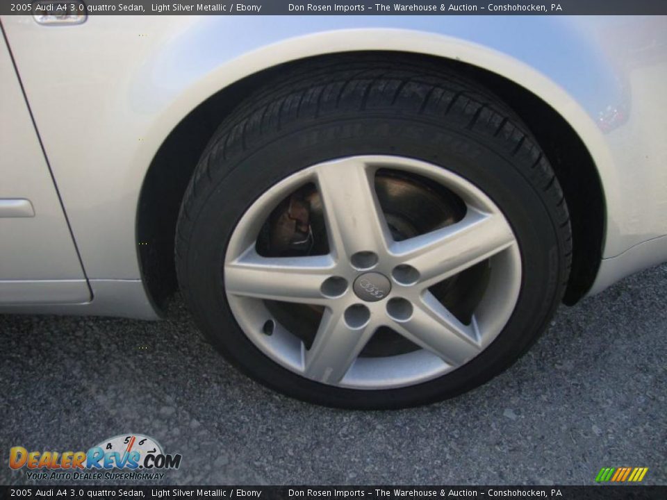 2005 Audi A4 3.0 quattro Sedan Light Silver Metallic / Ebony Photo #28