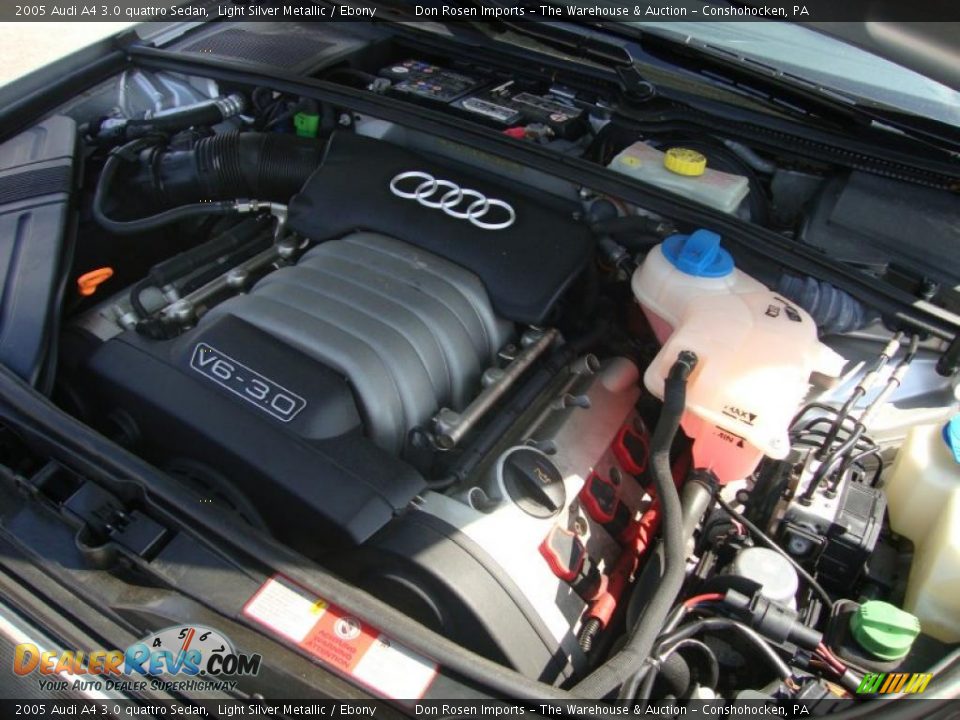 2005 Audi A4 3.0 quattro Sedan Light Silver Metallic / Ebony Photo #30