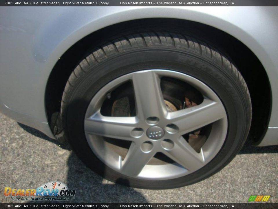 2005 Audi A4 3.0 quattro Sedan Light Silver Metallic / Ebony Photo #34