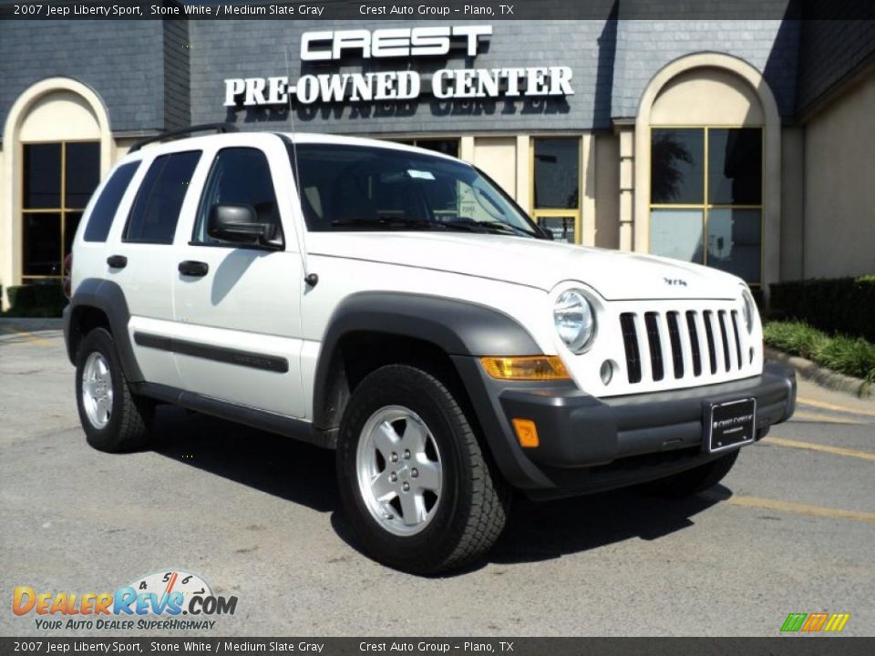 2007 Jeep Liberty Sport Stone White / Medium Slate Gray Photo #1