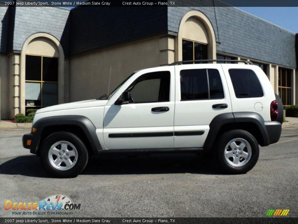 2007 Jeep Liberty Sport Stone White / Medium Slate Gray Photo #4