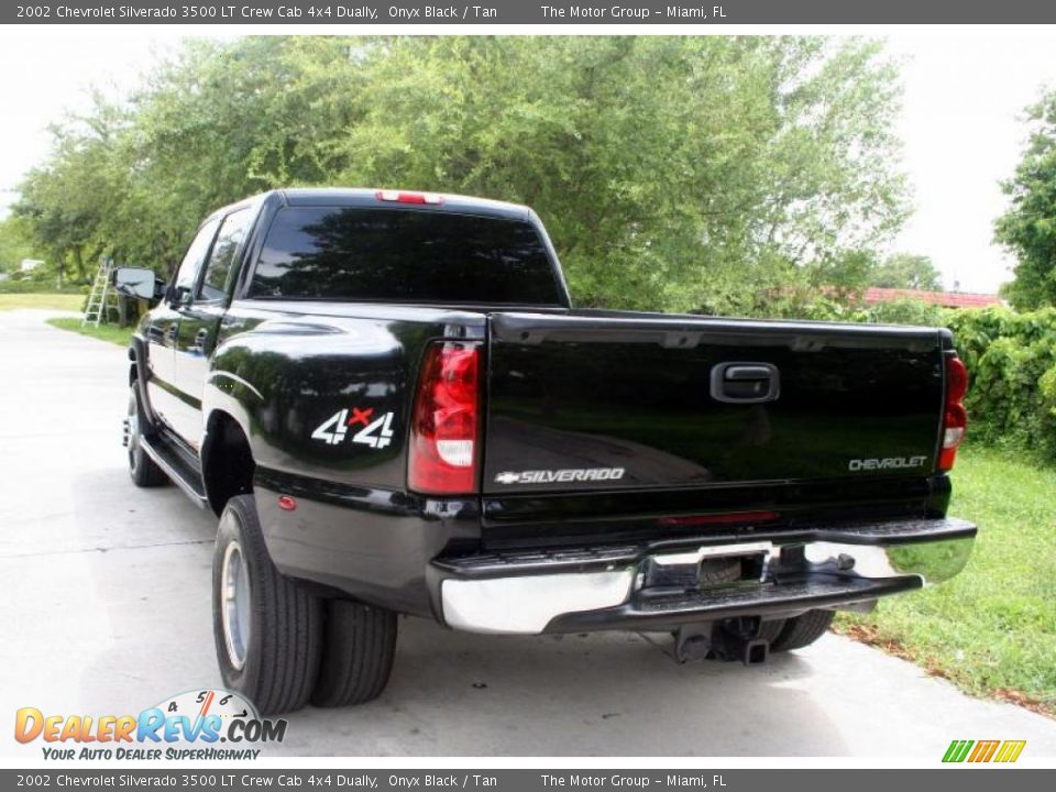 2002 Chevrolet Silverado 3500 LT Crew Cab 4x4 Dually Onyx Black / Tan Photo #7