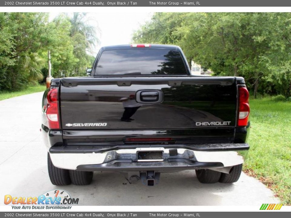 2002 Chevrolet Silverado 3500 LT Crew Cab 4x4 Dually Onyx Black / Tan Photo #8