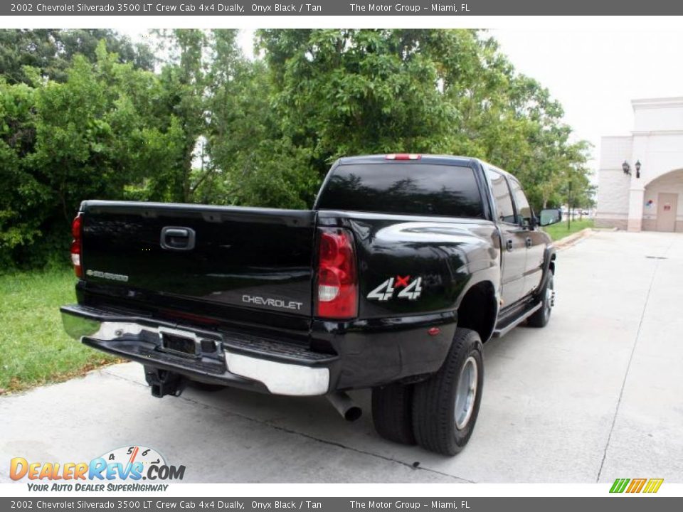 2002 Chevrolet Silverado 3500 LT Crew Cab 4x4 Dually Onyx Black / Tan Photo #9