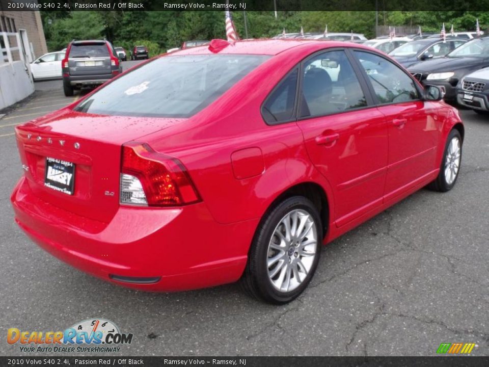2010 Volvo S40 2.4i Passion Red / Off Black Photo #3