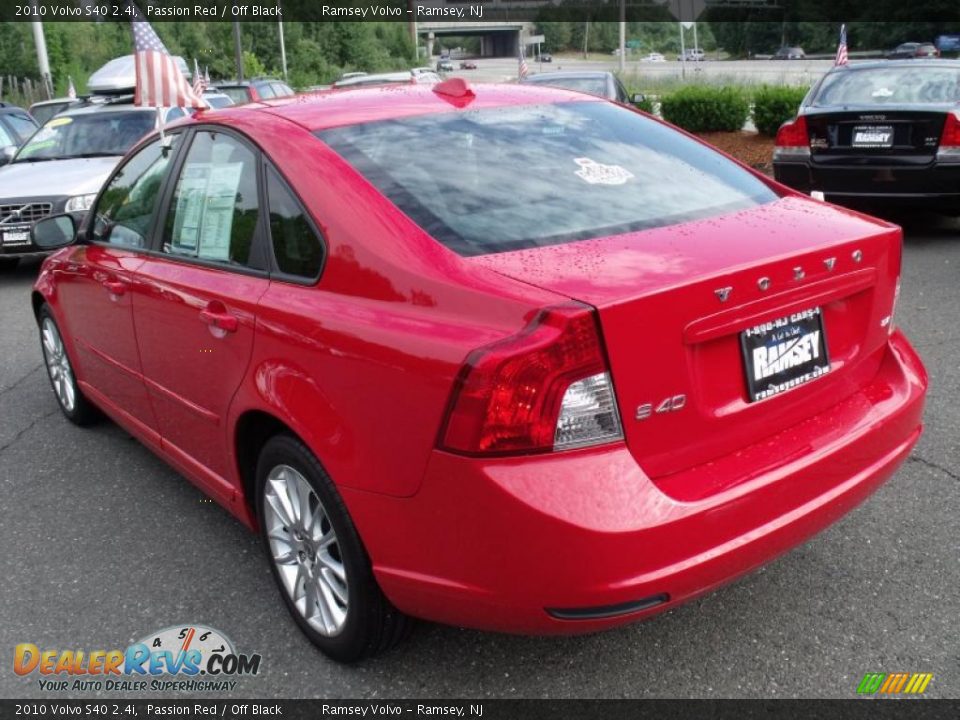 2010 Volvo S40 2.4i Passion Red / Off Black Photo #5