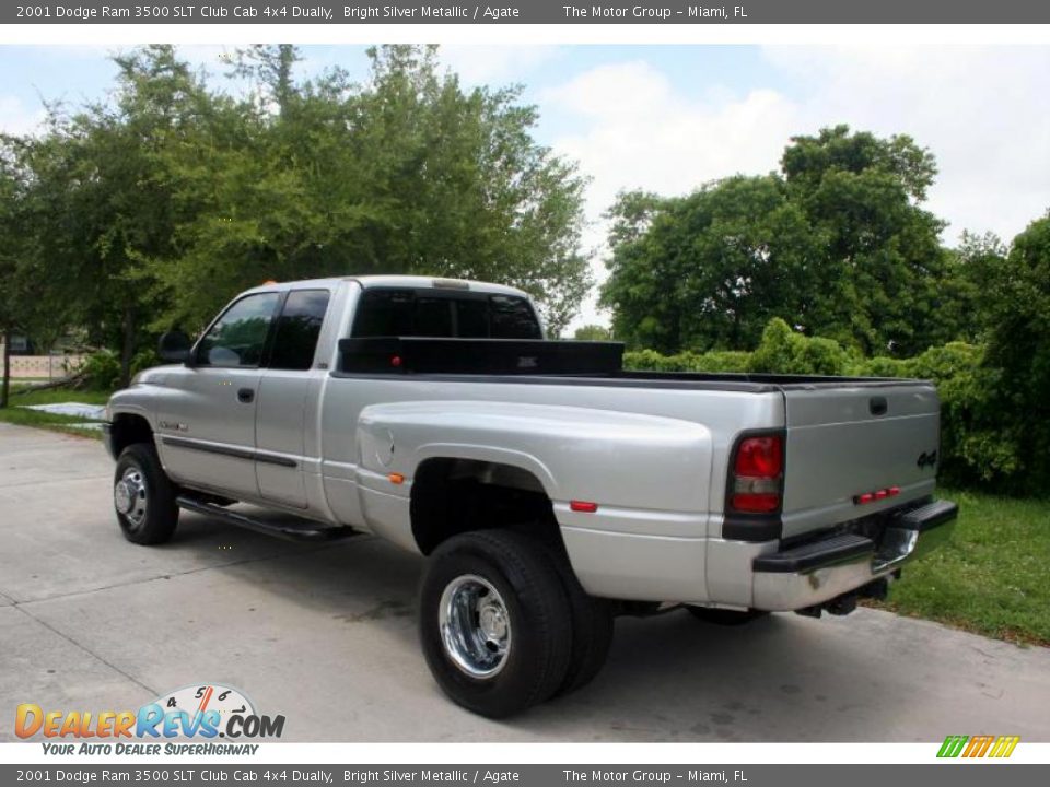 2001 Dodge Ram 3500 SLT Club Cab 4x4 Dually Bright Silver Metallic / Agate Photo #5