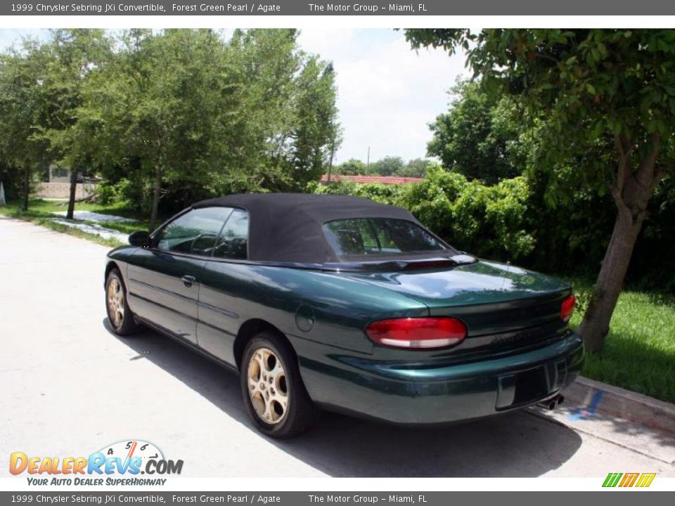 1999 Chrysler Sebring JXi Convertible Forest Green Pearl / Agate Photo #6