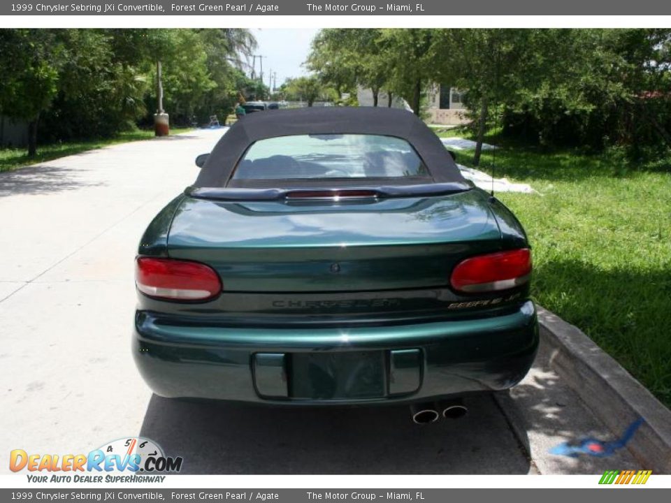 1999 Chrysler Sebring JXi Convertible Forest Green Pearl / Agate Photo #7