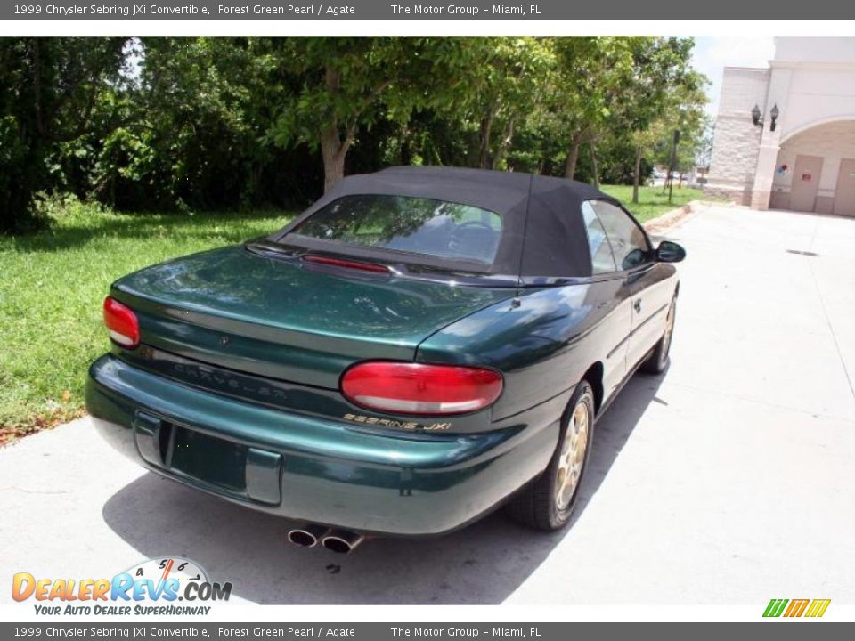 1999 Chrysler Sebring JXi Convertible Forest Green Pearl / Agate Photo #8