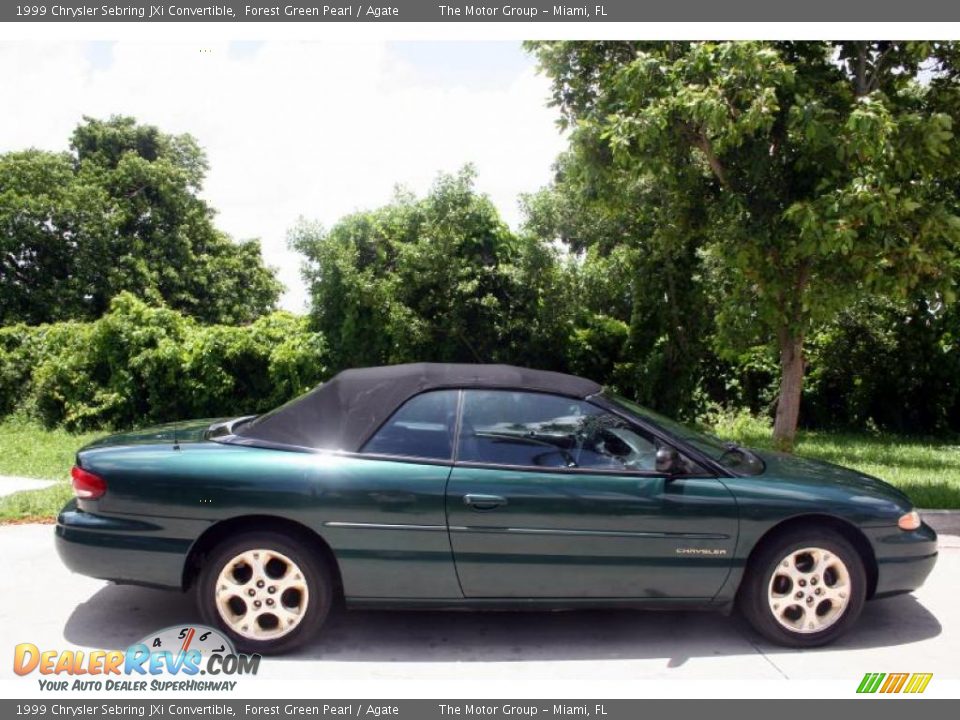 1999 Chrysler Sebring JXi Convertible Forest Green Pearl / Agate Photo #10