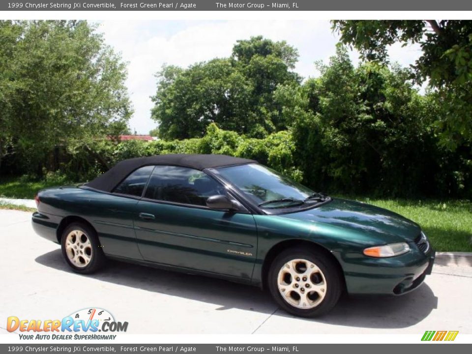 1999 Chrysler Sebring JXi Convertible Forest Green Pearl / Agate Photo #11