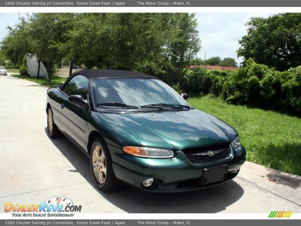 1999 Chrysler Sebring JXi Convertible Forest Green Pearl / Agate Photo #13