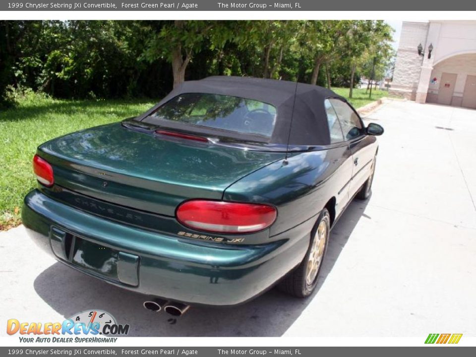 1999 Chrysler Sebring JXi Convertible Forest Green Pearl / Agate Photo #18