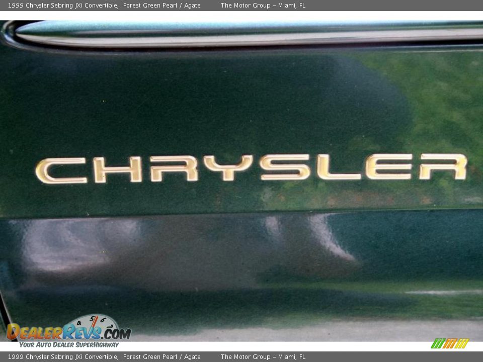 1999 Chrysler Sebring JXi Convertible Forest Green Pearl / Agate Photo #24