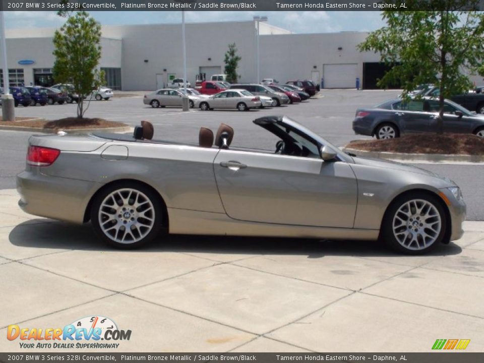 2007 BMW 3 Series 328i Convertible Platinum Bronze Metallic / Saddle Brown/Black Photo #4