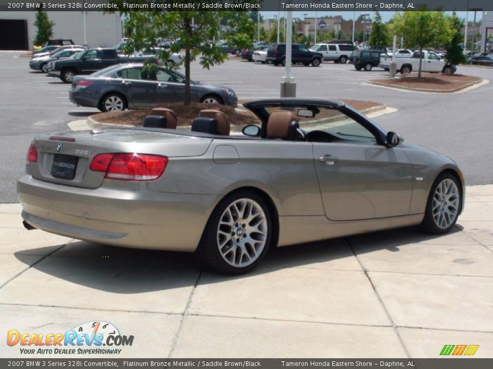 2007 BMW 3 Series 328i Convertible Platinum Bronze Metallic / Saddle Brown/Black Photo #5