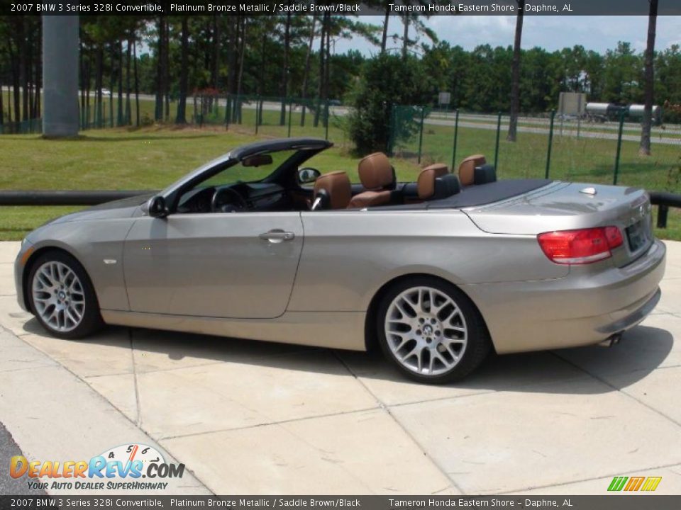 2007 BMW 3 Series 328i Convertible Platinum Bronze Metallic / Saddle Brown/Black Photo #8