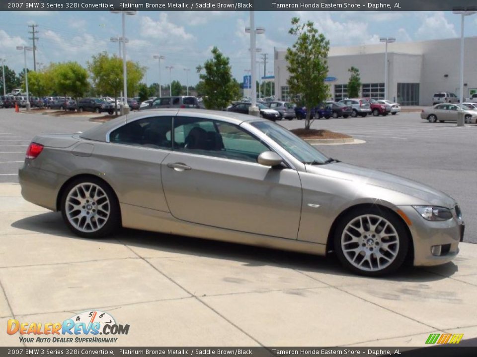 2007 BMW 3 Series 328i Convertible Platinum Bronze Metallic / Saddle Brown/Black Photo #20