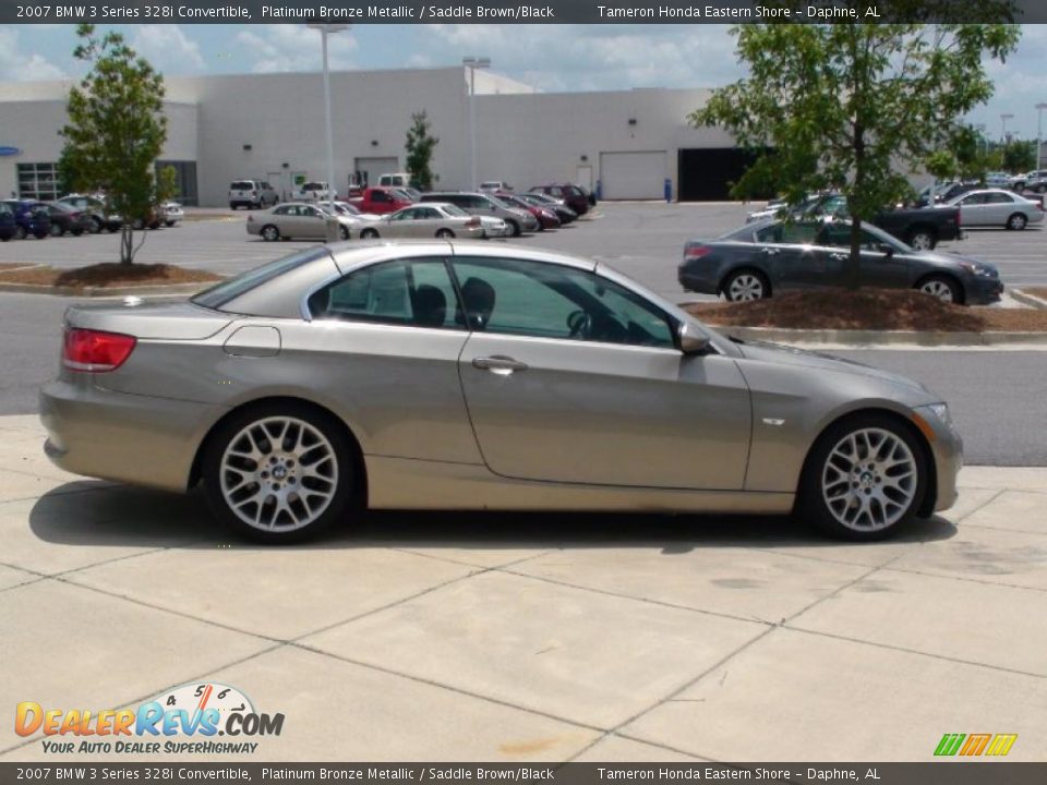 2007 BMW 3 Series 328i Convertible Platinum Bronze Metallic / Saddle Brown/Black Photo #21