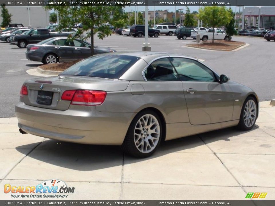 2007 BMW 3 Series 328i Convertible Platinum Bronze Metallic / Saddle Brown/Black Photo #22