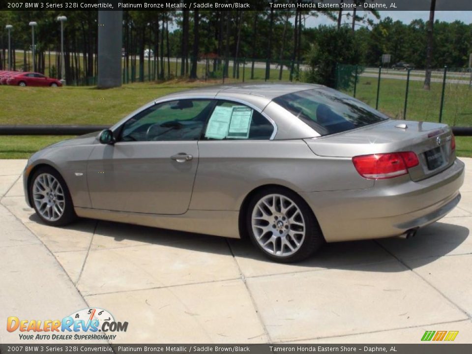 2007 BMW 3 Series 328i Convertible Platinum Bronze Metallic / Saddle Brown/Black Photo #25