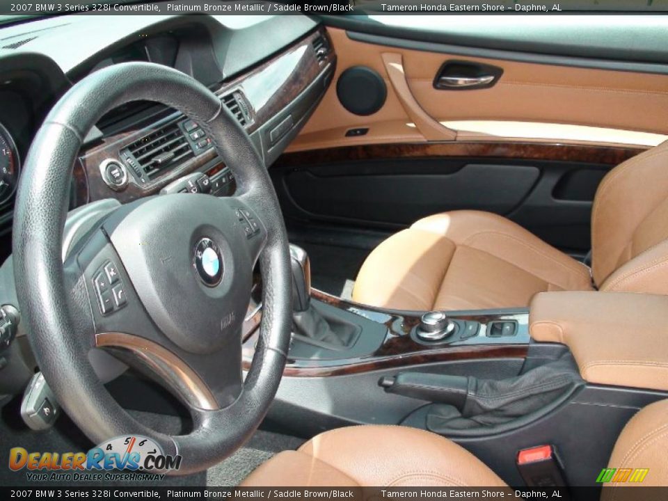 2007 BMW 3 Series 328i Convertible Platinum Bronze Metallic / Saddle Brown/Black Photo #27