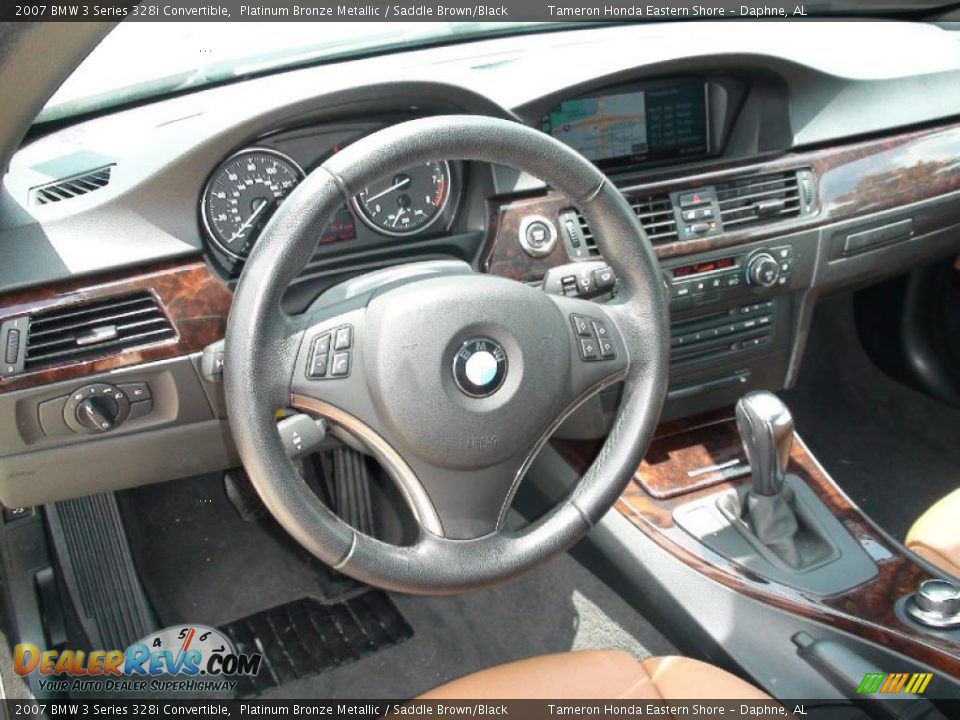 2007 BMW 3 Series 328i Convertible Platinum Bronze Metallic / Saddle Brown/Black Photo #28