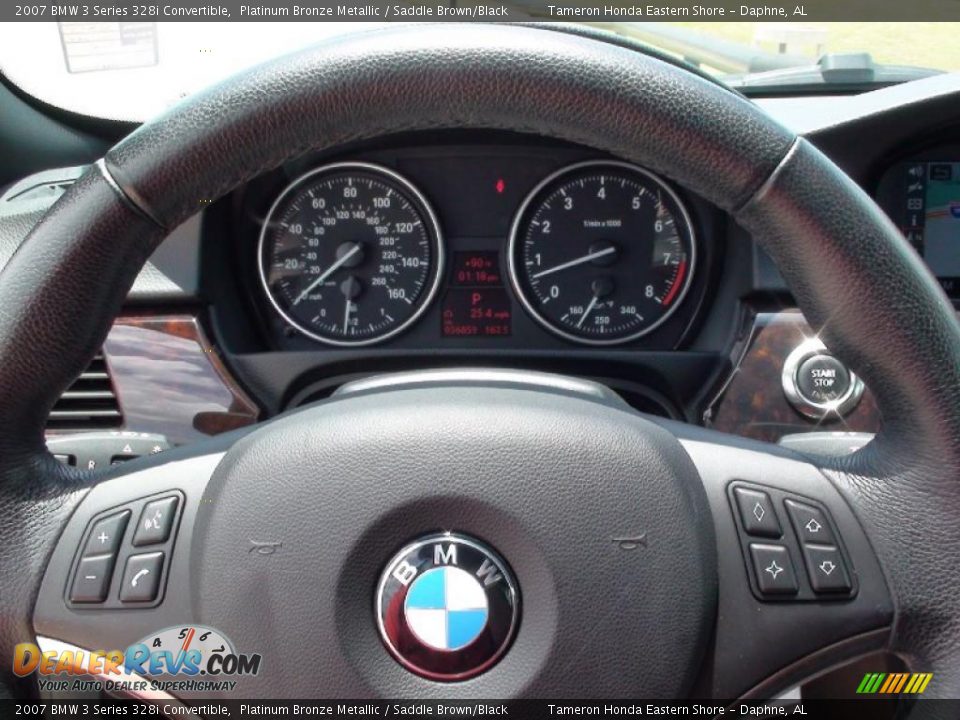 2007 BMW 3 Series 328i Convertible Platinum Bronze Metallic / Saddle Brown/Black Photo #31