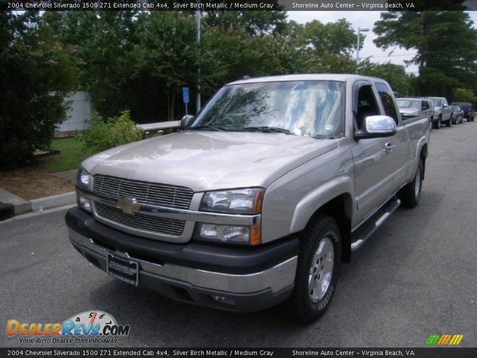 2004 Chevrolet Silverado 1500 Z71 Extended Cab 4x4 Silver Birch Metallic / Medium Gray Photo #1