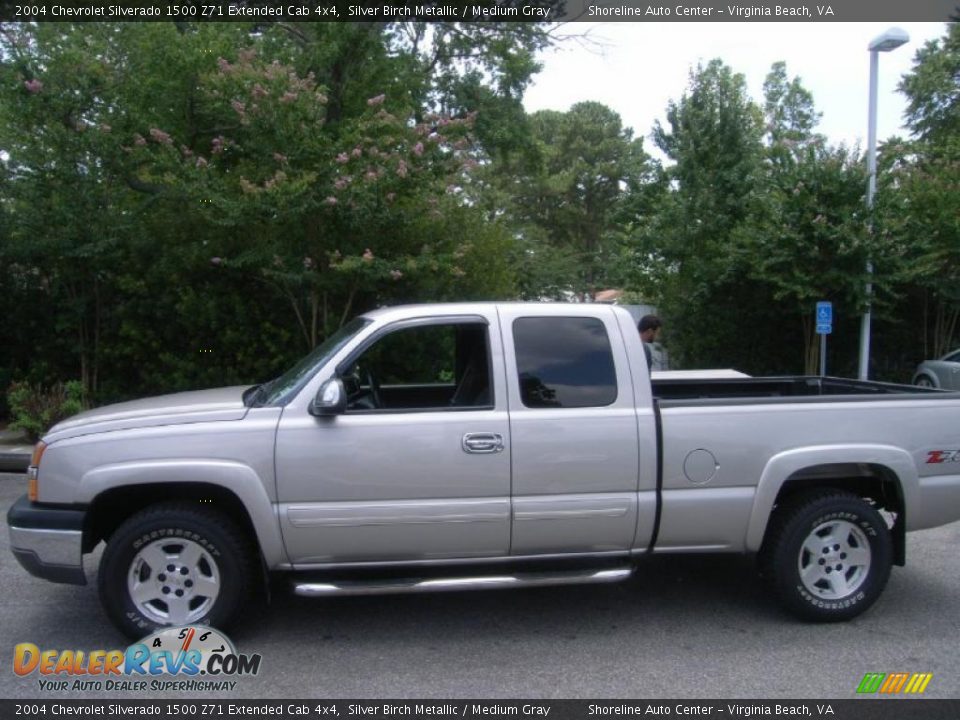 2004 Chevrolet Silverado 1500 Z71 Extended Cab 4x4 Silver Birch Metallic / Medium Gray Photo #2