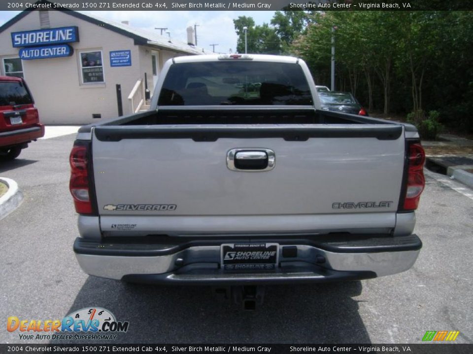 2004 Chevrolet Silverado 1500 Z71 Extended Cab 4x4 Silver Birch Metallic / Medium Gray Photo #4