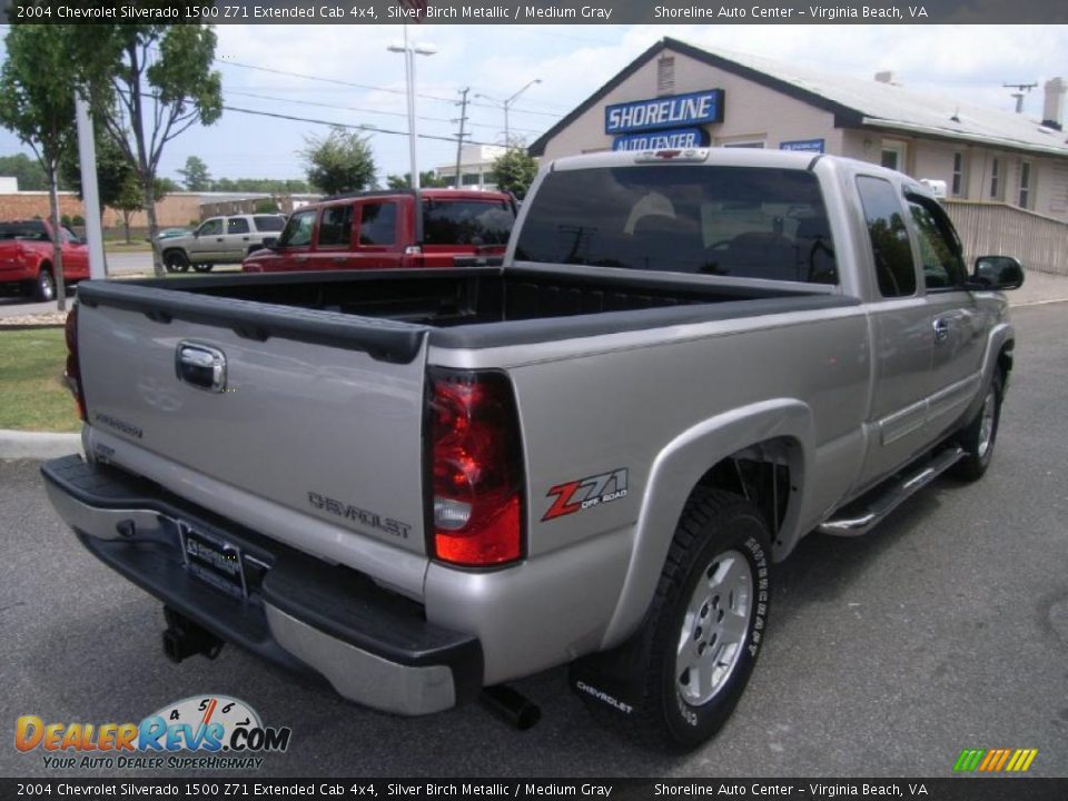 2004 Chevrolet Silverado 1500 Z71 Extended Cab 4x4 Silver Birch Metallic / Medium Gray Photo #5