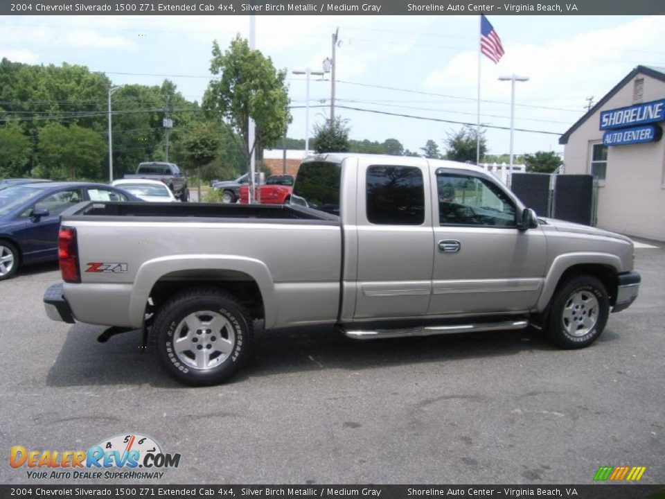 2004 Chevrolet Silverado 1500 Z71 Extended Cab 4x4 Silver Birch Metallic / Medium Gray Photo #6