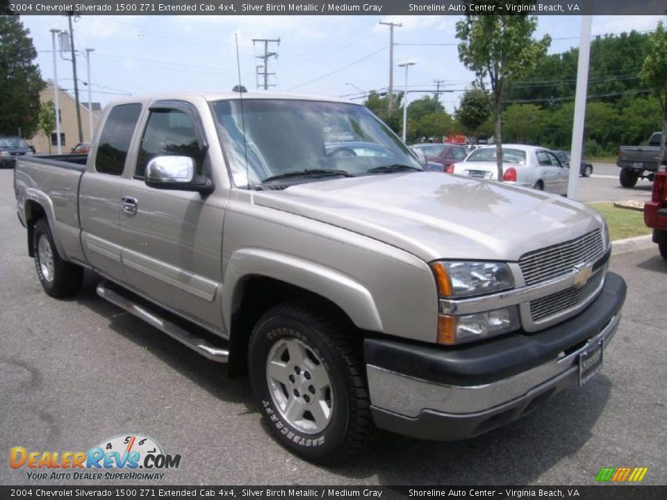 2004 Chevrolet Silverado 1500 Z71 Extended Cab 4x4 Silver Birch Metallic / Medium Gray Photo #7