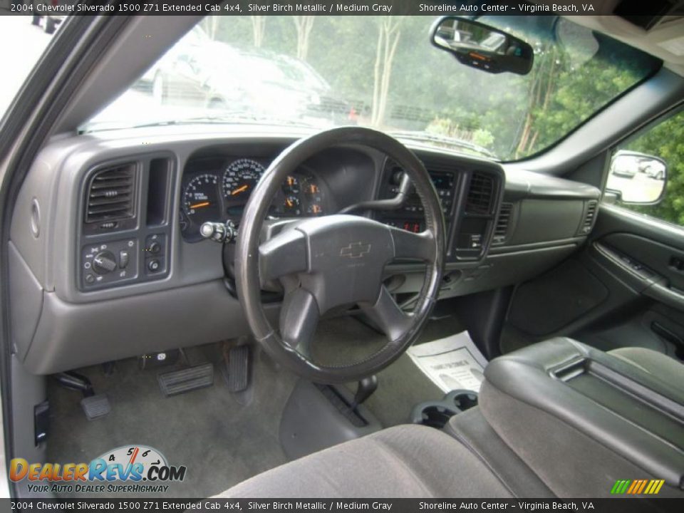 2004 Chevrolet Silverado 1500 Z71 Extended Cab 4x4 Silver Birch Metallic / Medium Gray Photo #13