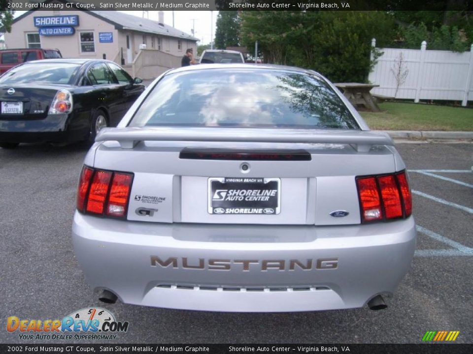 2002 Ford Mustang GT Coupe Satin Silver Metallic / Medium Graphite Photo #4