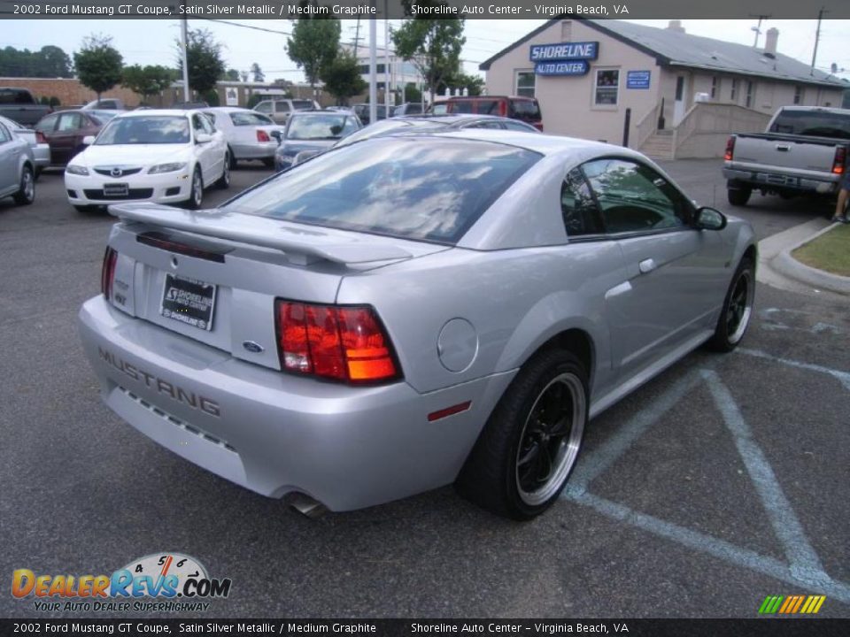 2002 Ford Mustang GT Coupe Satin Silver Metallic / Medium Graphite Photo #5