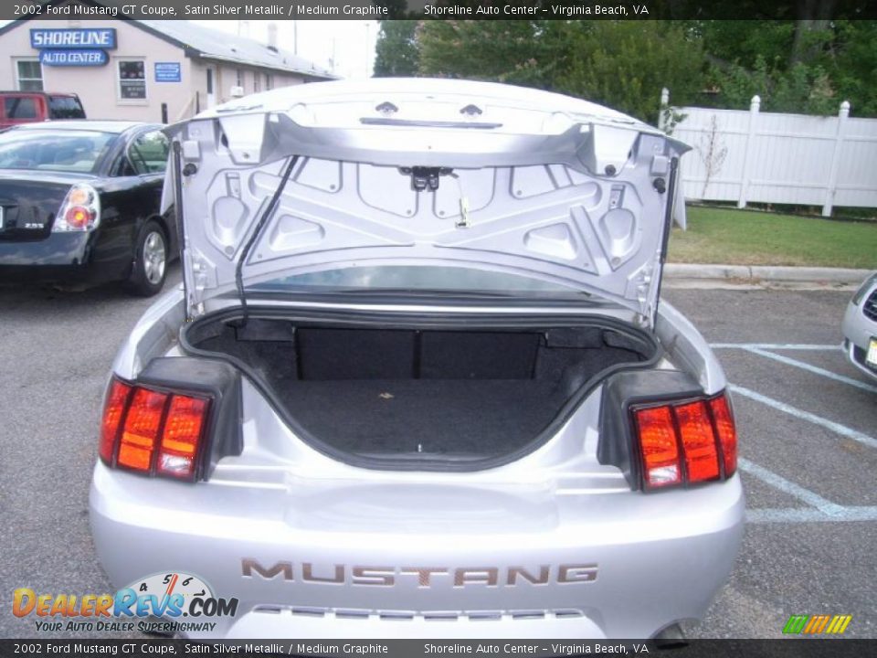 2002 Ford Mustang GT Coupe Satin Silver Metallic / Medium Graphite Photo #10