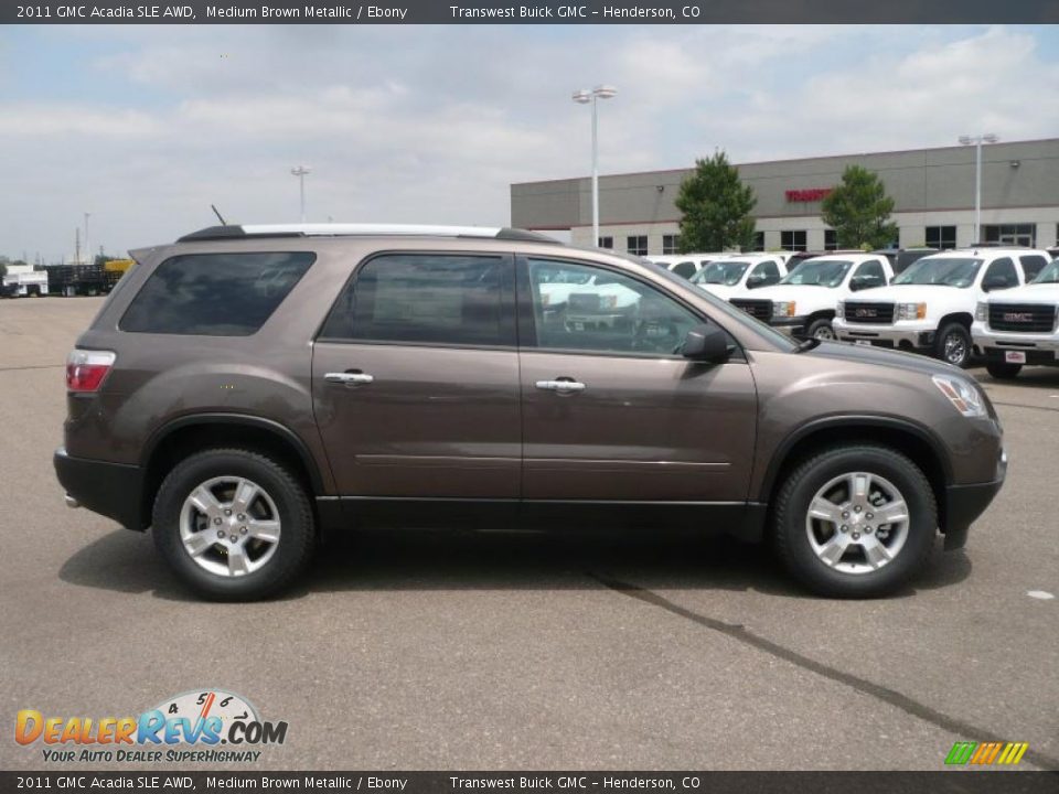 2011 GMC Acadia SLE AWD Medium Brown Metallic / Ebony Photo #3