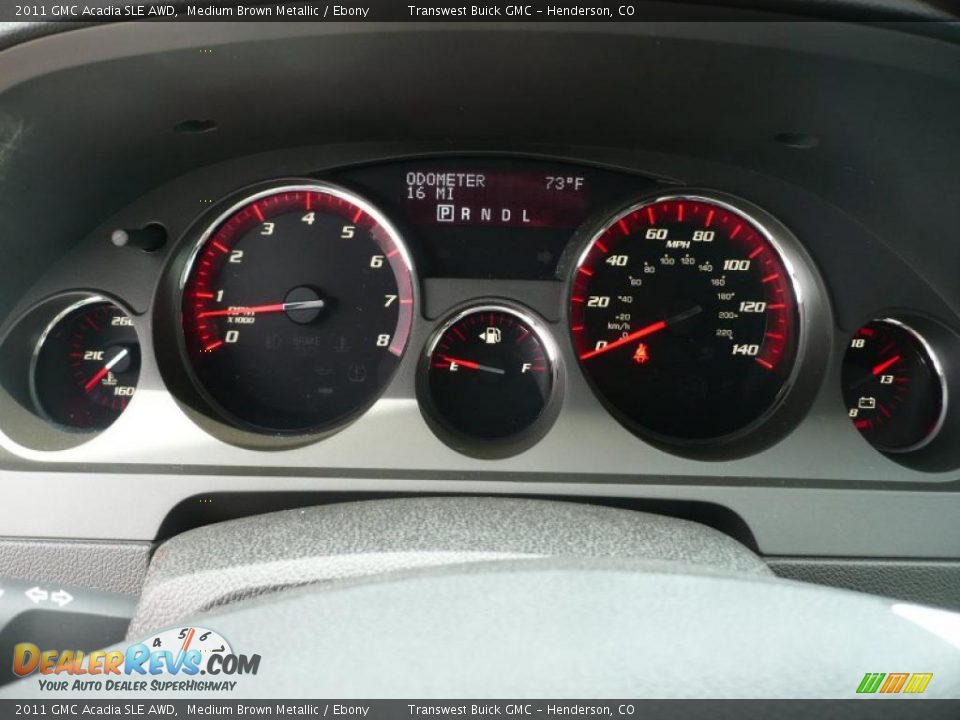 2011 GMC Acadia SLE AWD Medium Brown Metallic / Ebony Photo #9