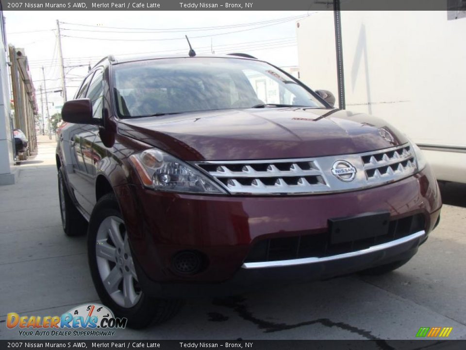 2007 Nissan Murano S AWD Merlot Pearl / Cafe Latte Photo #1