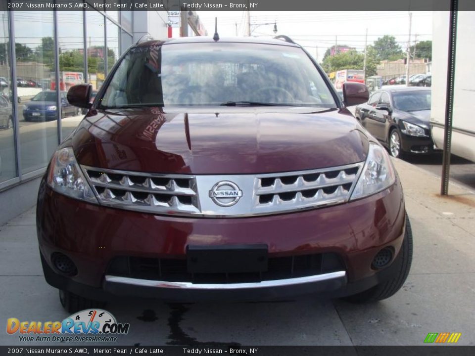 2007 Nissan Murano S AWD Merlot Pearl / Cafe Latte Photo #2