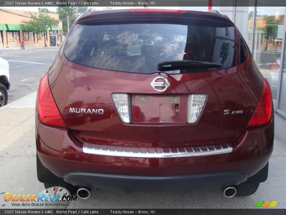 2007 Nissan Murano S AWD Merlot Pearl / Cafe Latte Photo #5