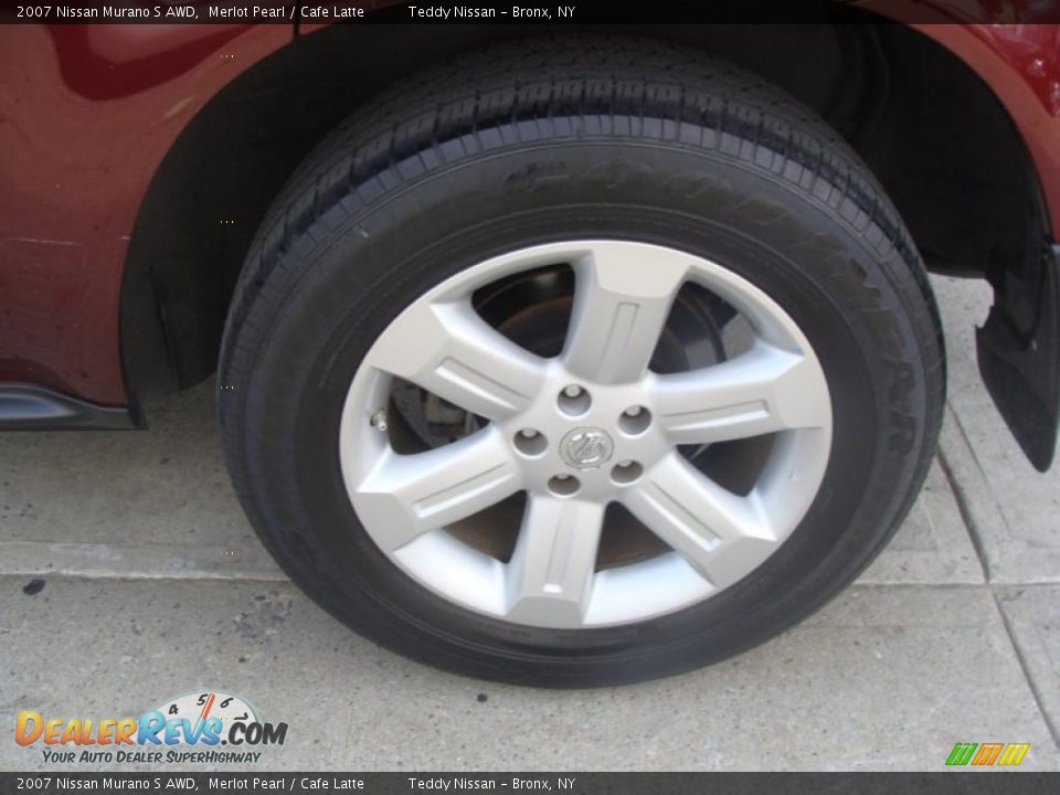 2007 Nissan Murano S AWD Merlot Pearl / Cafe Latte Photo #7