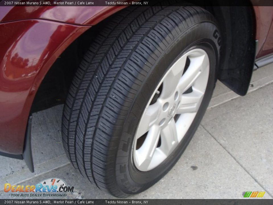 2007 Nissan Murano S AWD Merlot Pearl / Cafe Latte Photo #8